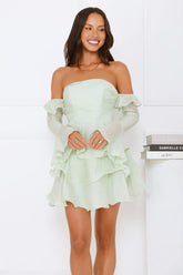 Rosewater Off Shoulder Mini Dress